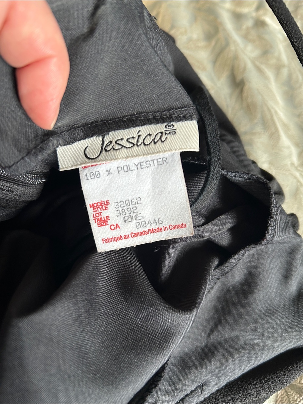 Jessica Black Spaghetti Strap Evening Gown - Picture 3 of 5